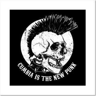 Cumbia is the new PUNK - skull design Posters and Art